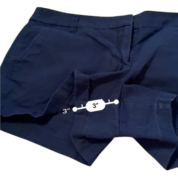 J. Crew Factory Chino Navy Blue Mid Rise Shorts Sz 16 - Picture 7 of 7